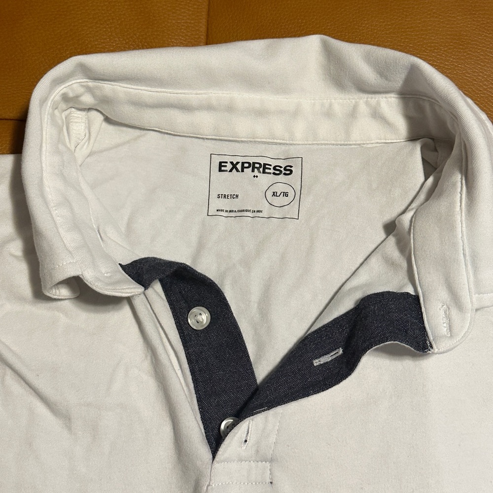 Mens Express polo (white) (Fitted) (XL)